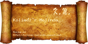 Kolimár Melinda névjegykártya