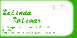 melinda kolimar business card